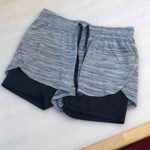 White and black shorts